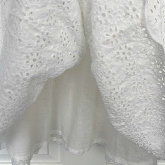 Vineyard Vines White Eyelet Ruffle Bottom Fit N Flare Allamanda Dress—2 - Picture 13 of 15